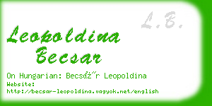 leopoldina becsar business card